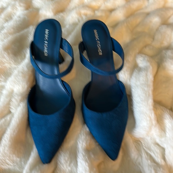 Marc Fisher Shoes - MARC FISHER, HEELS blue suede finish. EUC